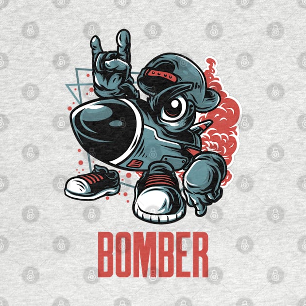 Street Style Bomber Rocket Aircraft Tee by BuddyandPrecious